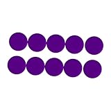 Oshhni 10x Pool Cue Tip Pads Ferrule Pads 1.4cm Professional Supplies Replacement Billiards Accessory for Bar Practice Competition, Violet