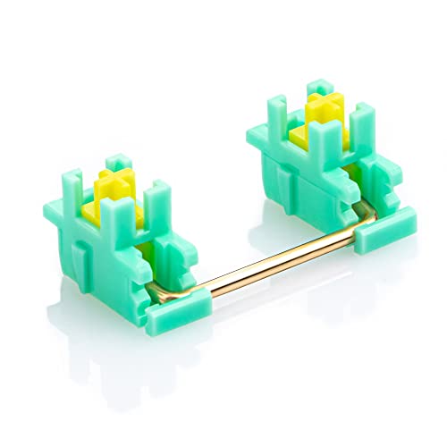 New Fashion Kingdom Snap-In Stabilizers Plate Mounted Mechanical Keyboard Customized Repair Plate Stabilizer 2U/6.25U Stabilizers For Mechanical Keyboard (Green+Lemoncolor) #TOP1