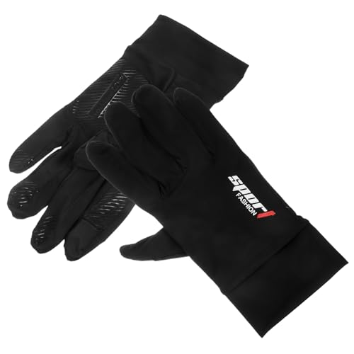 FOMIYES 1Pair Reflective Cycling Gloves for Men and Women Full Finger Biking Gloves with Ergonomic Design Durable Grip and Enhanced Night Visibility Black