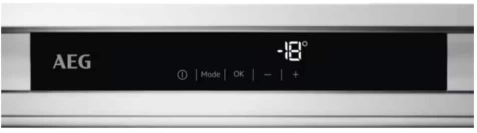 AEG Congelatore da incasso 88 cm, serie 6000 LowFrost: meno formazione di ghiaccio per facilitare lo scongelamento, spazio congelatore a 4 stelle 98L, display LCD, funzione di congelamento rapido