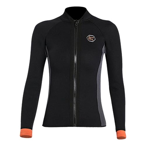 Chaqueta de neopreno 3 mm para hombre y mujer, manga larga, traje para deportes acuáticos, buceo, snorkel, surf y natación miniatura 1