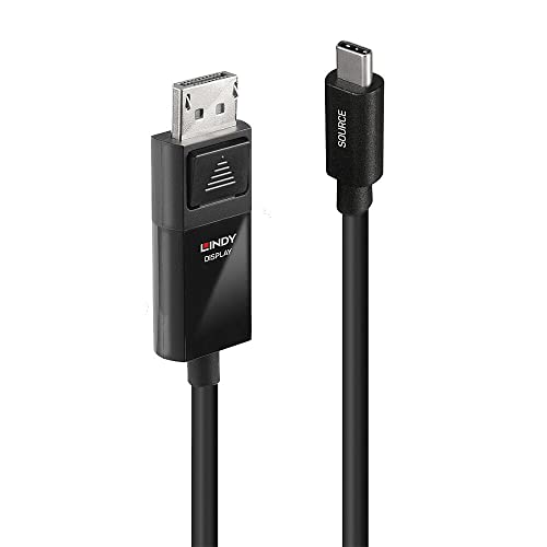 Câble adaptateur USB Type C vers DisplayPort LINDY 8K60 1m pour connexion écran haute résolution
