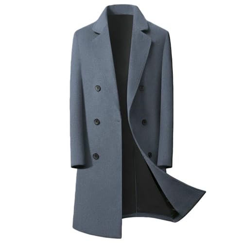 Trench long en laine manteau mi-saison homme veste élégante printemps automne