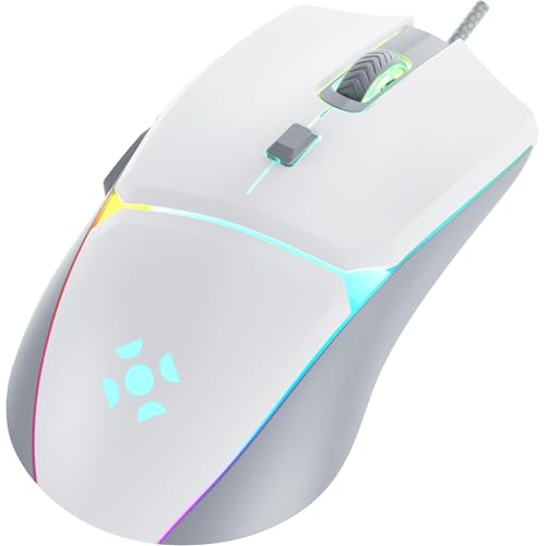 Mouse Gamer Crusader 12800 DPI Branco Fortrek