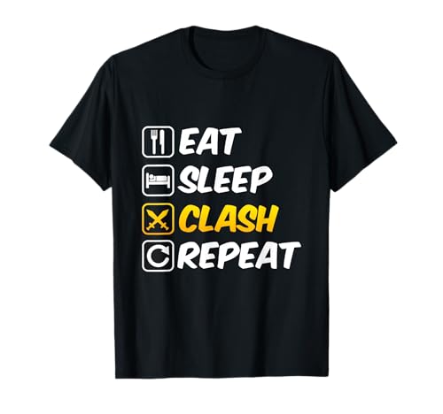 Photo de Jeu mobile Eat Sleep Clash Repeat Swords Clan T-Shirt