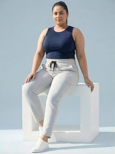 Image of BLINKIN Ankle Length Plus Size Cotton Track Pant for Woman | Ultimate Summer Lowers & Pajama for Women Pack of 2 (combo-plus-86)