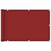 Myheimly Balkon Sichtschutz Bespannung Terrasse Windschutz Sonnenschutz Balkonbespannung Balkonverkleidung HDPE,Rot,90 x 400 cm