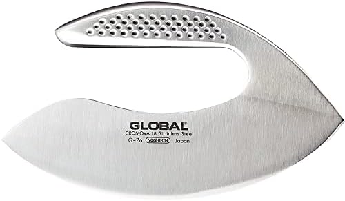 Global 7 inch Herb Chopper - Lightweight Japanese Stainless Steel, Razor-Sharp Edge, Made in Japan, G-76
