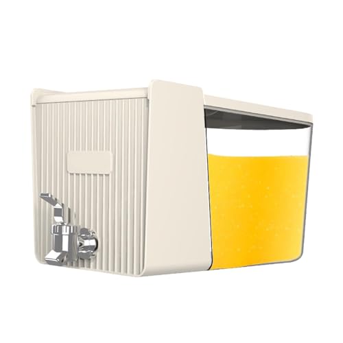 Hervidor frío con grifo, dispensador de bebidas con grifo,Contenedor de bebidas dispensador de agua para refrigerador a prueba de fugas - Hervidor frigorífico de 5,3 L, dispensador de be