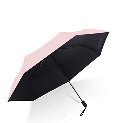 Preisvergleich Produktbild Queen Boutiques Leicht zu Falten Regenschirm 335g Automatischer Edelstahl-Sonnenschirm Ultraleichter Sonnenschirm Sonnenschutz UV Weiblichen Schwarzen Regenschirm Regen- und Winddicht (Color : Pink)