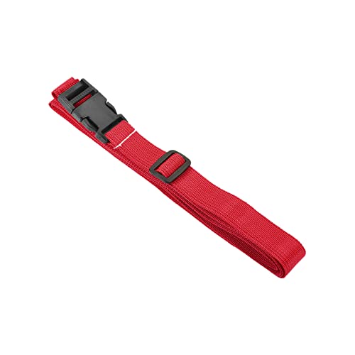 Image of M METERXITY 1 Pack Luggage Straps- Travel Baggage Accessories Adjustable Suitcase Belt with Quick Release Buckle, Apply to Travel (2 Meters, Red)
