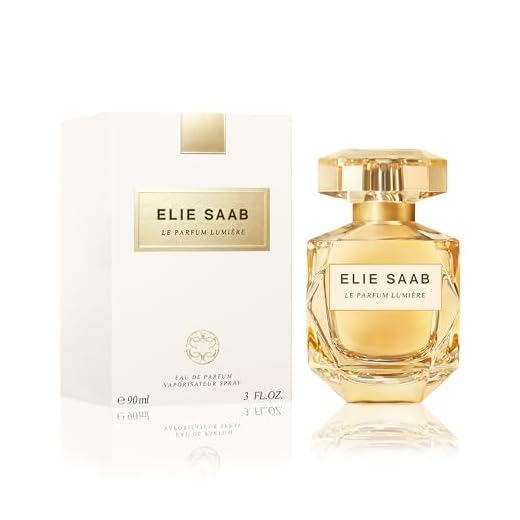 Elie Saab Le Parfum Lumière 90 ml – Eau de Parfum de Mujer – Fragancia Floral Amaderada – Deslumbrantes Notas de Ylang-Ylang, Jazmín y Madera de Ámbar – Botella de Cristal Transparente