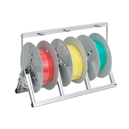 Grey Cold Rolled Steel Wire Spool Holder/Cable Distributor - Conduit Display And Storage For Electrical Industrial And Retail Use(3-volumes)