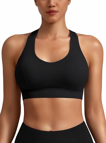 Image of MIRITY Women Racerback Sports Bras - High Impact Workout Gym Activewear Bra Pack of 7