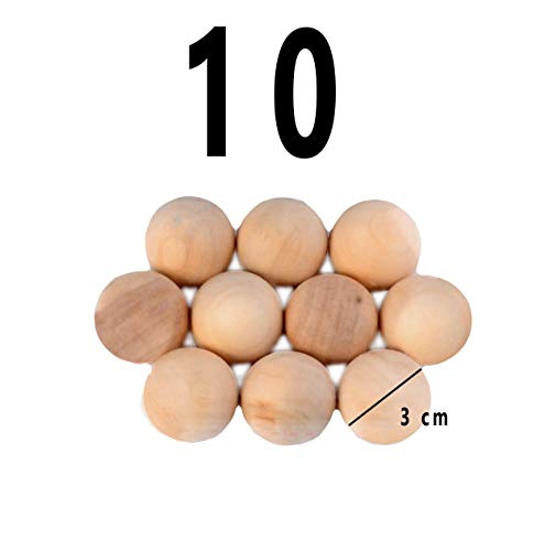 Engelhart - 010144-10 Natürliche Holz-Cochonnets - 3 cm Durchmesser - Für Pétanque-Spiel - Naturholz - Pétanque-Zubehör - Ab 6 Jahren - Freizeit - Outdoor-Pétanque-Spiel