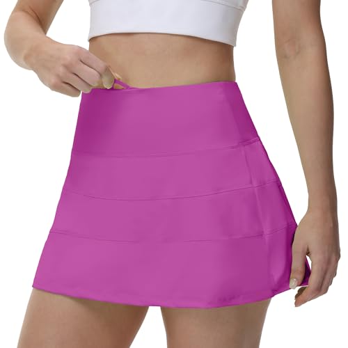 MCEDAR Saia de tênis plissada feminina com bolsos cintura alta atlética golfe shorts de corrida para