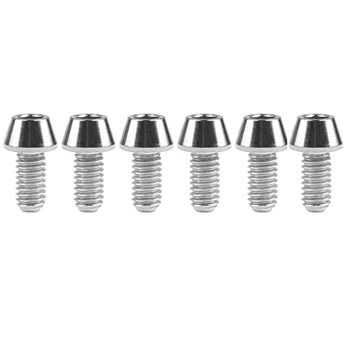 Image of Titanium Ti DIN912 M4 8 10 12 15 20mm Tapered Head Hex Bolts Bicycle Screws Pack of 6 (Silver, M4x10mm)