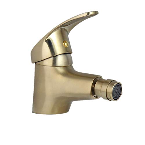 Grifo bidet dorado de latón macizo y cascada para un baño de lujo elegante