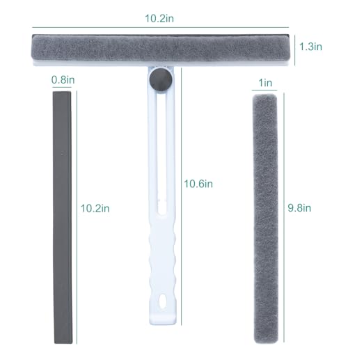 Image of 3Pcs All-Purpose Shower Squeegee Kit, 10 Inches Shower Squeegee, Cleaning Tools for Shower Doors,Bathroom,Kitchen, Window and Car Glass