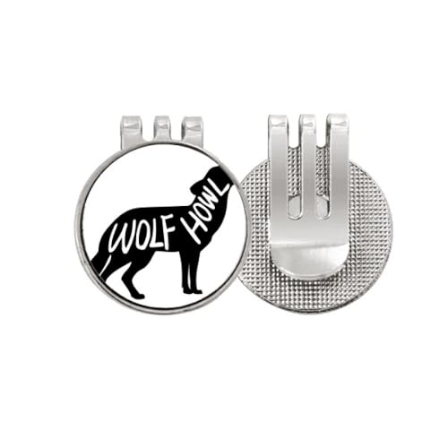 Marqueur de balle de golf noir avec clip de chapeau magnétique en émail
