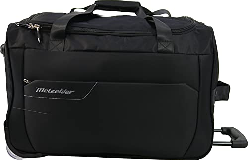 Trolley à roulettes METZELDER Runner valise souple légère noire 47L S