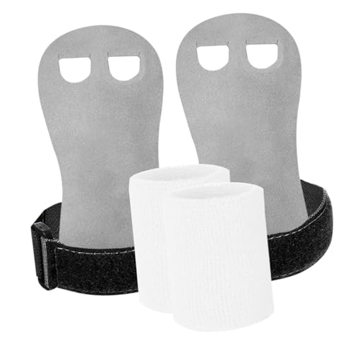 balacoo Leather Gymnastics Grips 1 Set Portable Wristbands Sweatbands Weightlifting Safety
