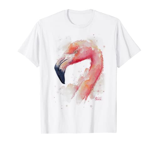 Camiseta Flamingo Acuarela Camiseta