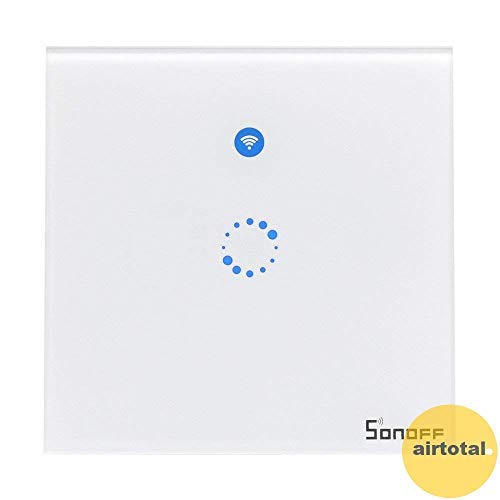 RPS - Interruptor pared Wifi, 1 Tecla de encendido, compatible con Alexa y Google Home, app Ewelink