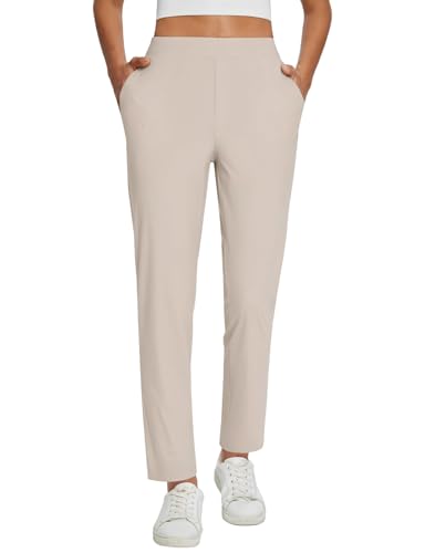 baleaf Womens Khaki Work Pants Lightweight Dressy Golf Pants Stretch with Pockets Petite Travel...