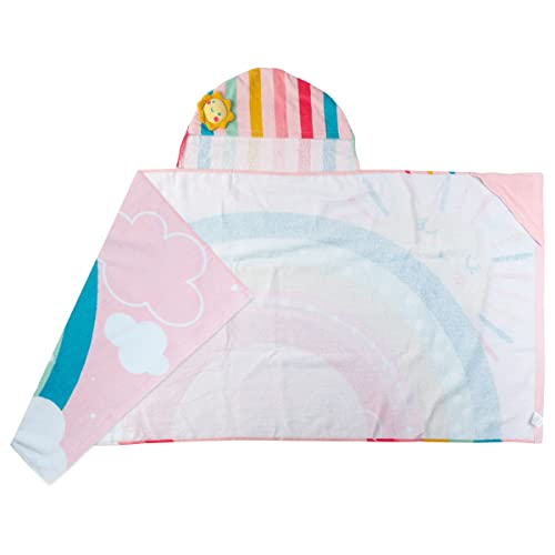 Image of Stephen Joseph, Kids Hooded Beach Towel for Girls & Boys (3-8 Years), Toddler Poncho Bath Towel with Hood, Soft Absorbent Cotton, Large 46 inchx 23.5 inch, Rainbow