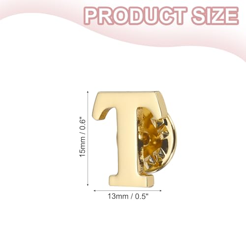 Image of PATIKIL Letter Lapel Pins, Initial Alphabet Collar Pins Letter Brooch Pins for Women Men Shirt Dress Suits
