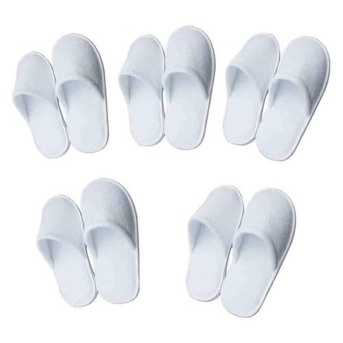 Jorzer Slippers Hotel Guest Slippers Spa White Cotton for Spa Party Guest Hotel and Travel Fits Most Men and Women, Beauty
