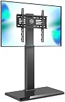 FITUEYES TV Stand for 26-65 inch TV Metal Base Stand Floor with Swivel and Height Adjustable Hold up to 88 lbs Max VESA 400x400 mm Black