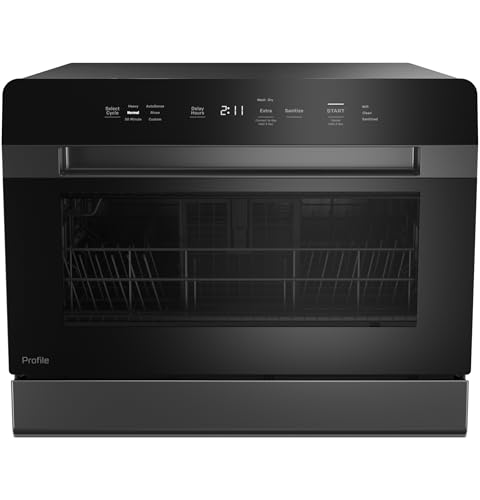 GE Profile Countertop Dishwasher, Energy Star, 6 place settings, 6 wash cycles, WiFi Connected, with...