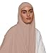 Voile Chic Ribbed Jersey Hijab Scarf for Women - Head Scarf for Women - Warm Taupe