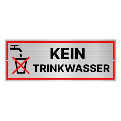 Schild Kein Trinkwasser 15x5 cm wetterfest Alu Dipond vorgebohrte Löcher