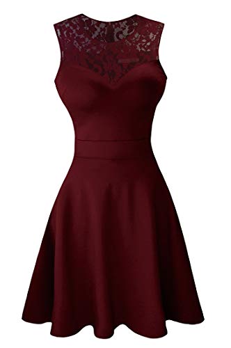 wine red cocktail dress