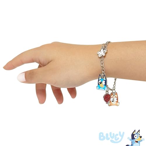 LUV HER Bluey 7" Bracelet with Metal Charms - Bluey & Bingo - Ages 3+3