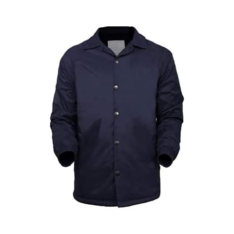 Renegade Sportswear Men’s Coaches Jackets Water-Resistant Windbreaker (Navy, 3X-Large) Cover