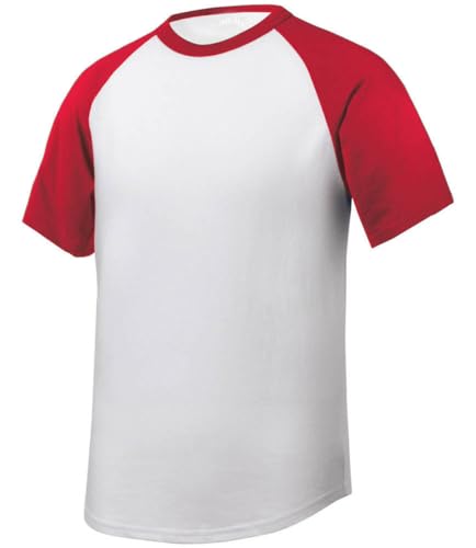Youth Short Sleeve Raglan Baseball Shirts in Youth Sizes: XS-XL