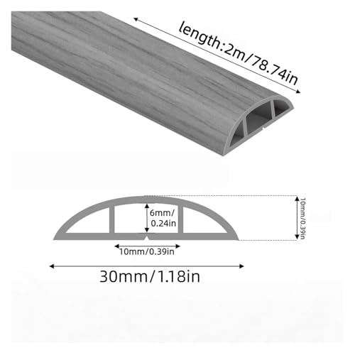 Protection câble sol PVC 2m x 3cm cache-fil adhésif anti-trébuchement