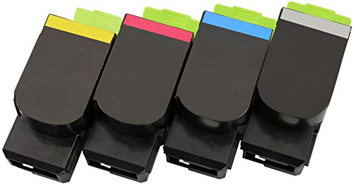 TONER EXPERTE® 802H 4 Cartouches de Toner compatibles pour Lexmark CX410de CX410dte CX410e CX510de CX510dew CX510dhe CX510dthe (Noir: 4000 & Cyan, Magenta, Jaune: 3000 Pages)