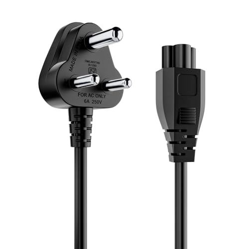 Image of Portronics Konnect G3 350W Laptop Power Cable, 3 Pin Type Connector, 350W Max Load Capacity, 1.2M Length(Black)