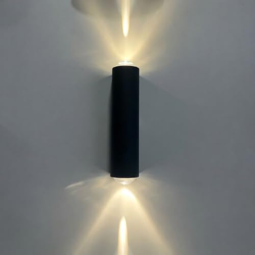 Image of LED 2 Way Outdoor Wall Light| IP65 Waterproof| WarmWhite|Metal Body| Up Down Light| Cylinder Wall Lights for Balcony,Garden,Elevation |Pack of 1|Two Direction Wall Light| Wall lamp