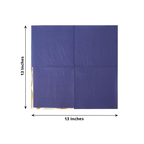 Servilletas Efavormart Navy Blue pack 50 unid 6.5x6.5 in miniatura 3