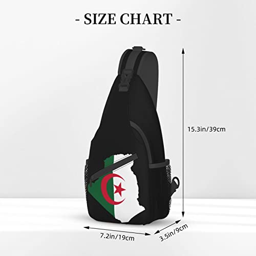 Mochila bandolera unisex bandera Argelia para senderismo miniatura 4