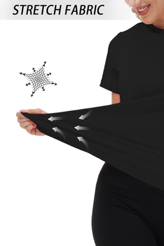 NEYOUQE Womens Short Sleeve Tee Shirts UPF 50+ Outdoor Sun Protection Quick Dry Athletic Running Workout Rash Guard Tops4