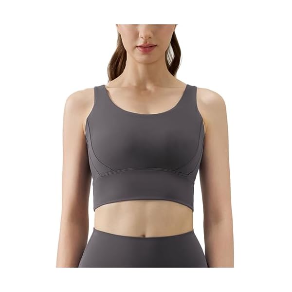 High Impact U Back Sports Bras for Women Wirefree Built in Padding Breathable for Running Yoga Gym