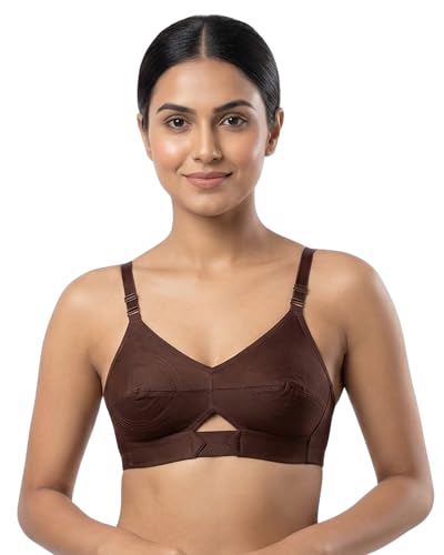 Image of Brida Sajini Women's Cotton Round Stitch Bra | Full Coverage | Single Layered | Non-Padded | Wireless | Saree Bra for Heavy Bust | Daily Use | Combo