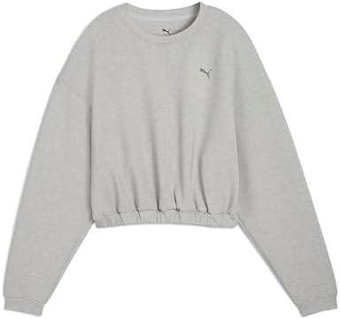 PUMA Damen Cloudspun Crew Sweats, Grau Light Gray Heather, XL EU